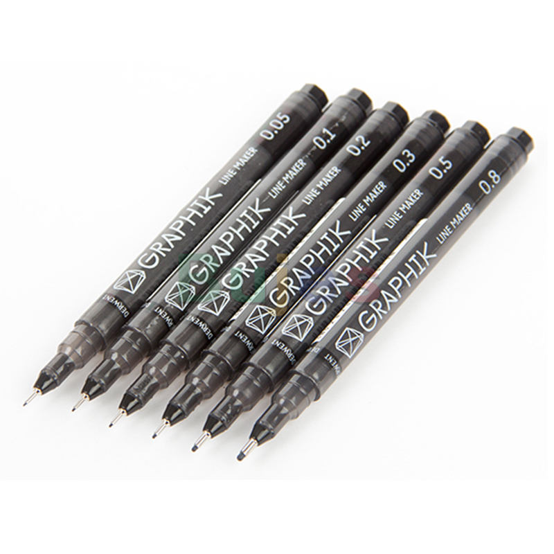 Derwent Graphite Pens, Graphik Line Maker 드로잉 펜, 블랙, 3 팩 (2302207), 미술 용품, 거래 취소